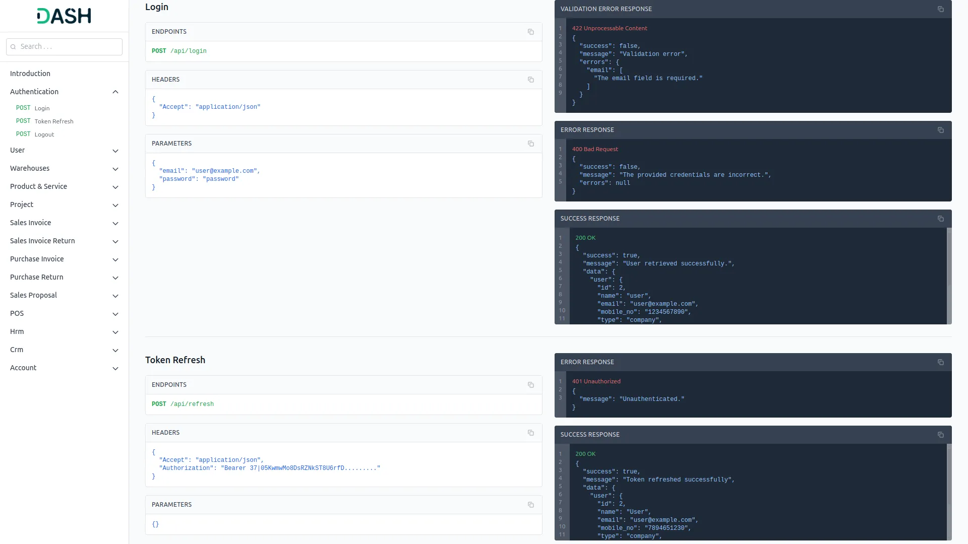 api docs api docs