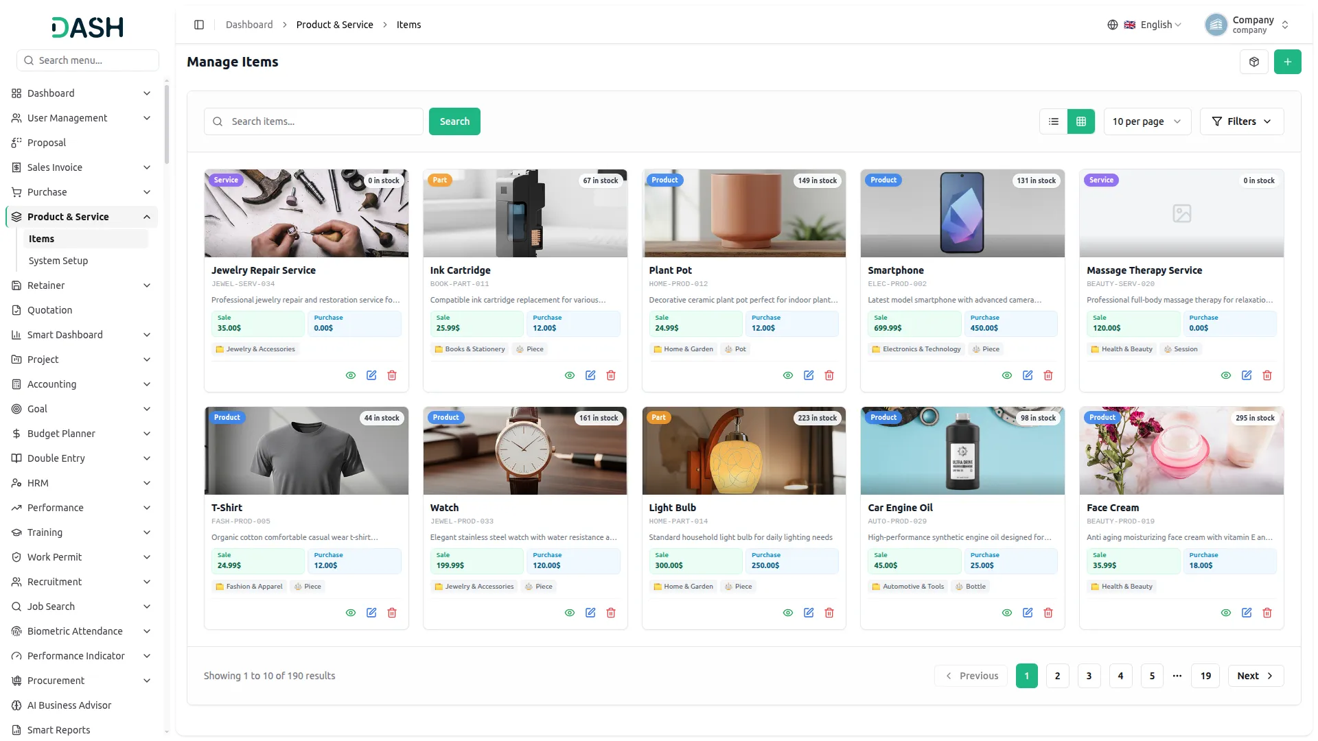 product & service