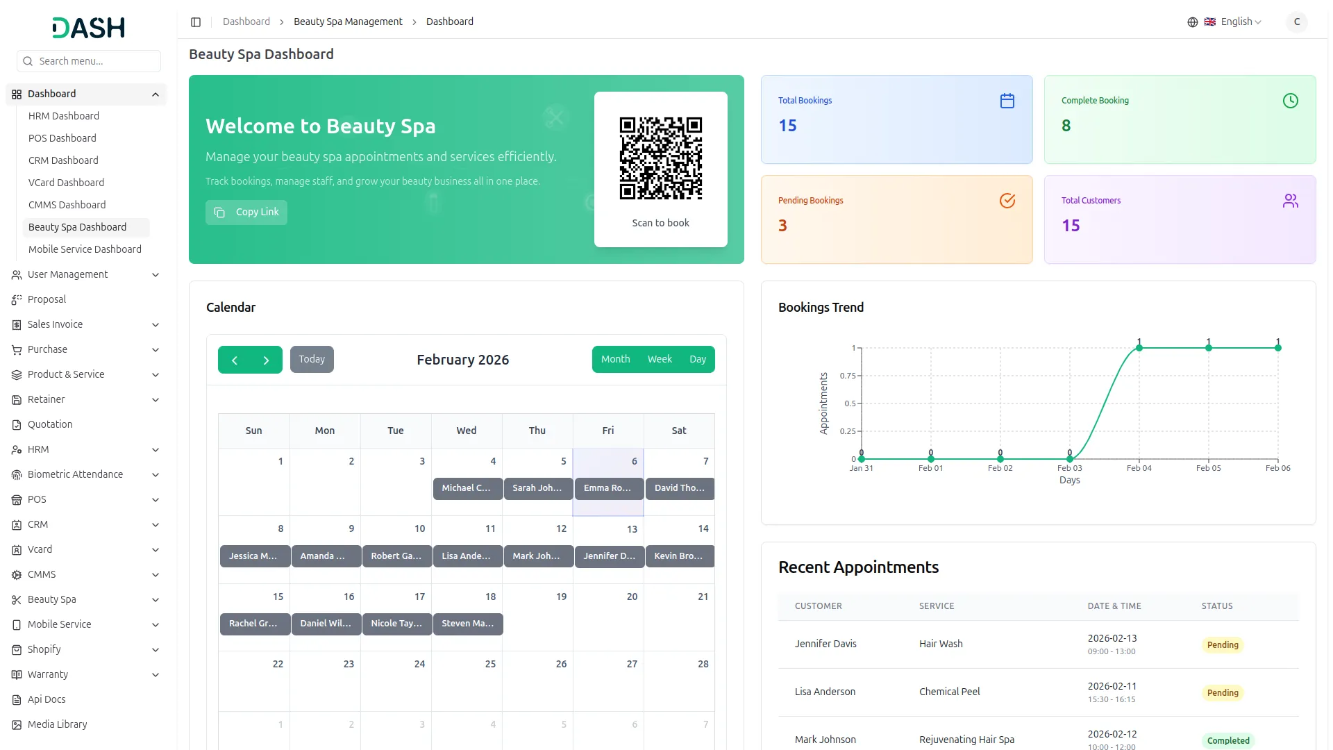 beauty spa management