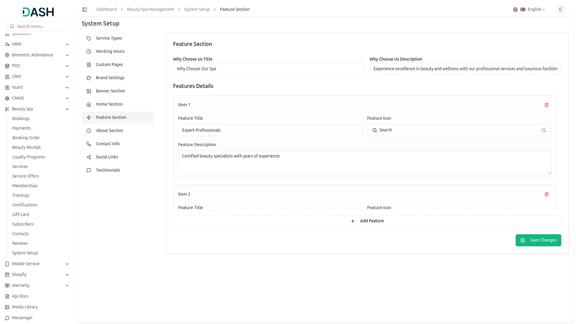 beauty spa management