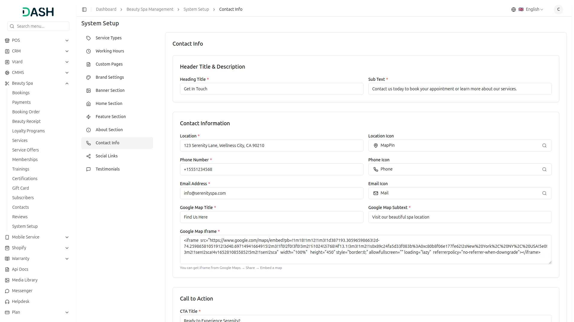 beauty spa management