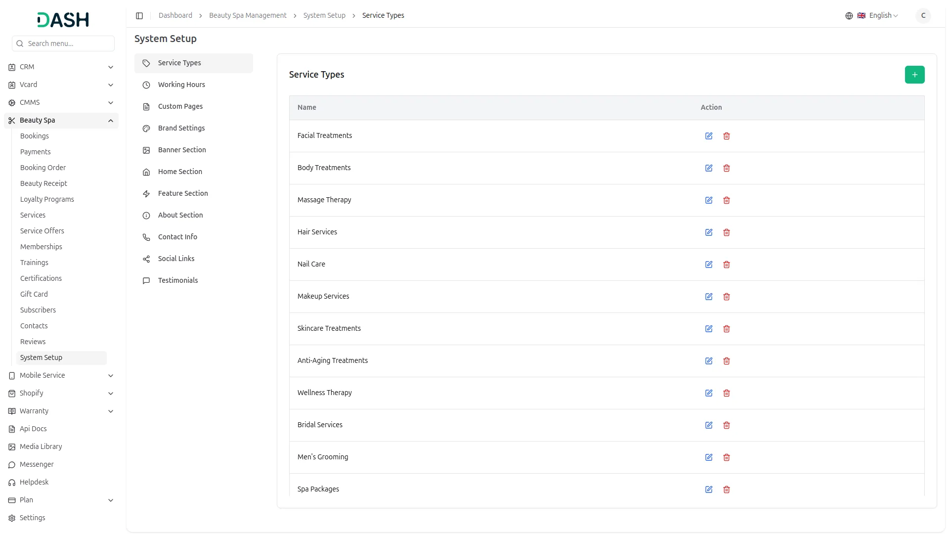 beauty spa management