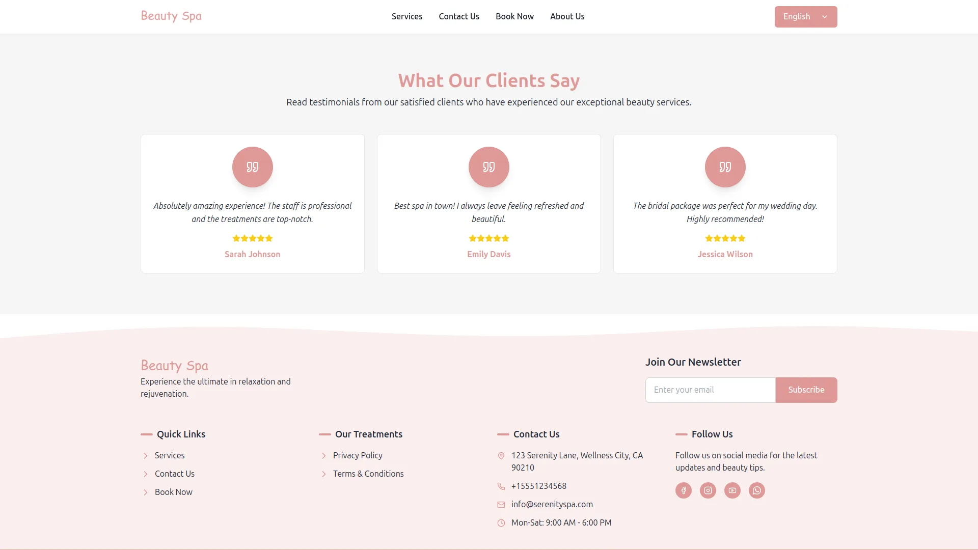 beauty spa management