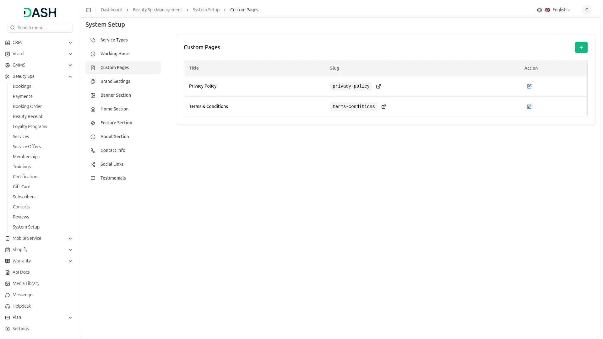 beauty spa management