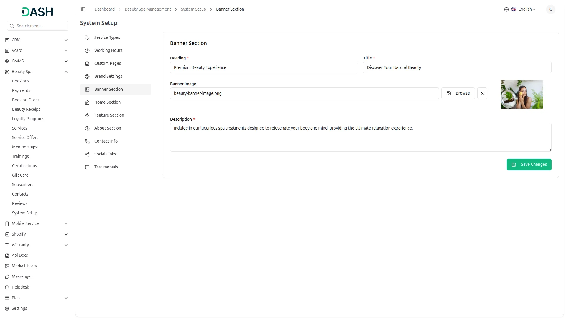 beauty spa management