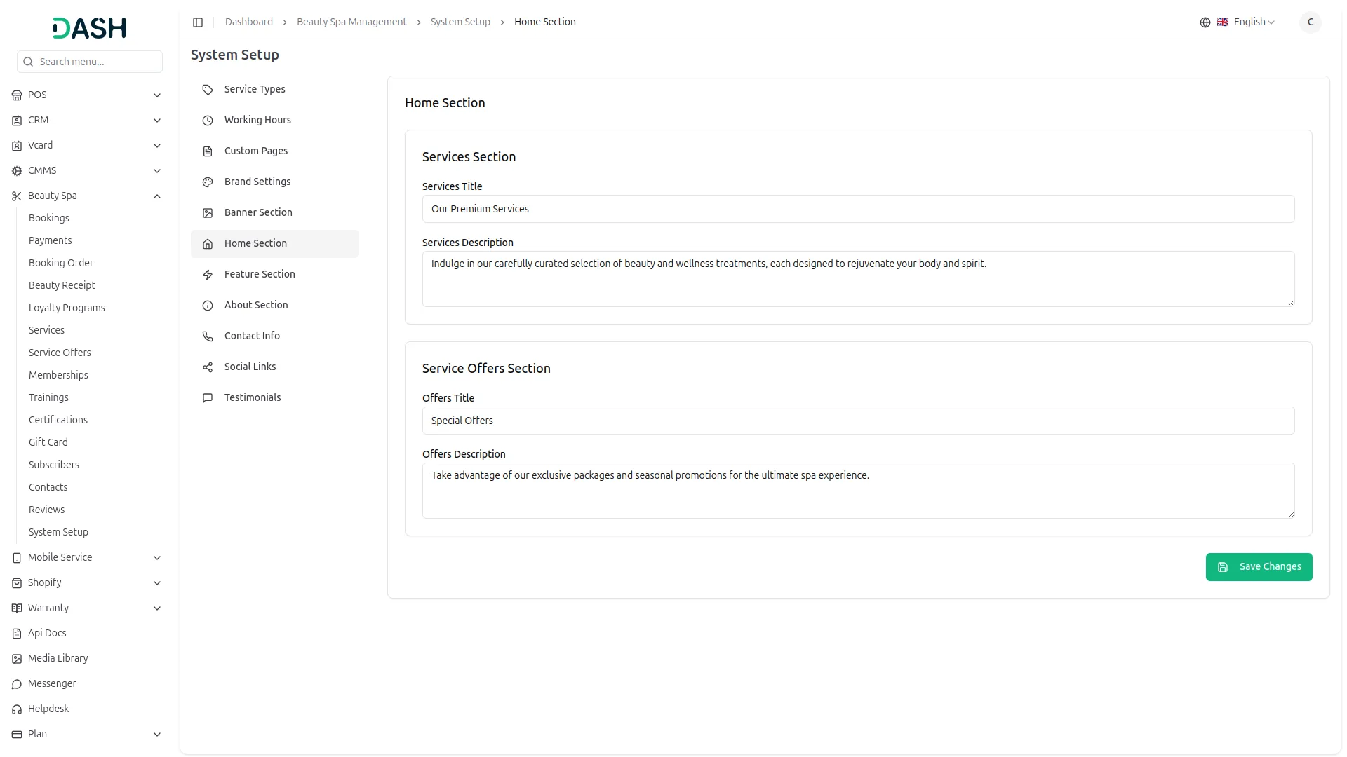 beauty spa management