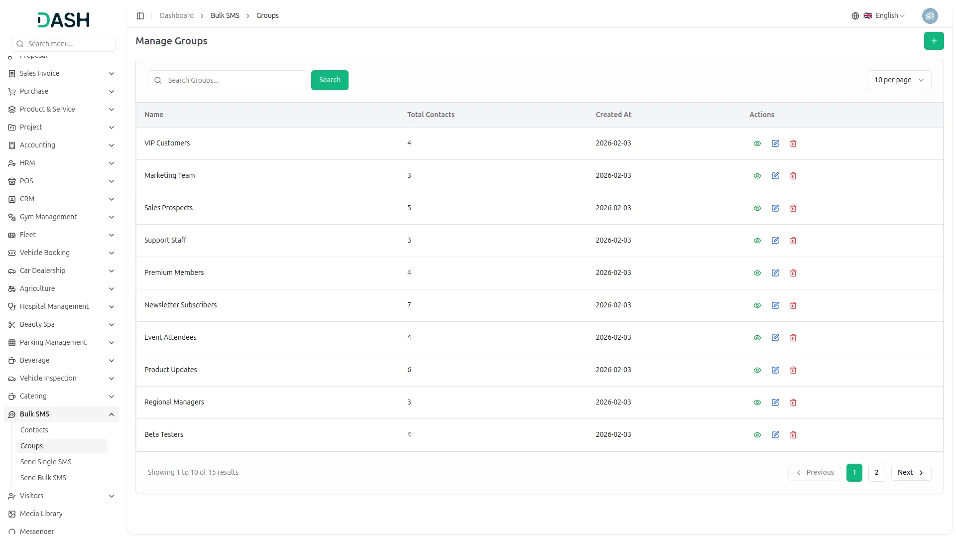 bulk sms integration