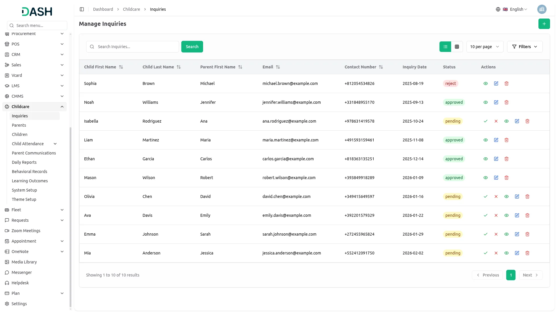 childcare management