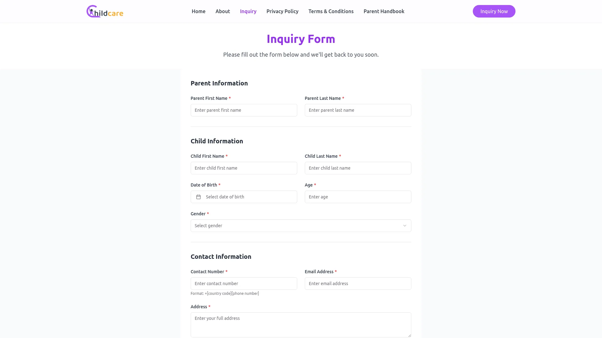 childcare management