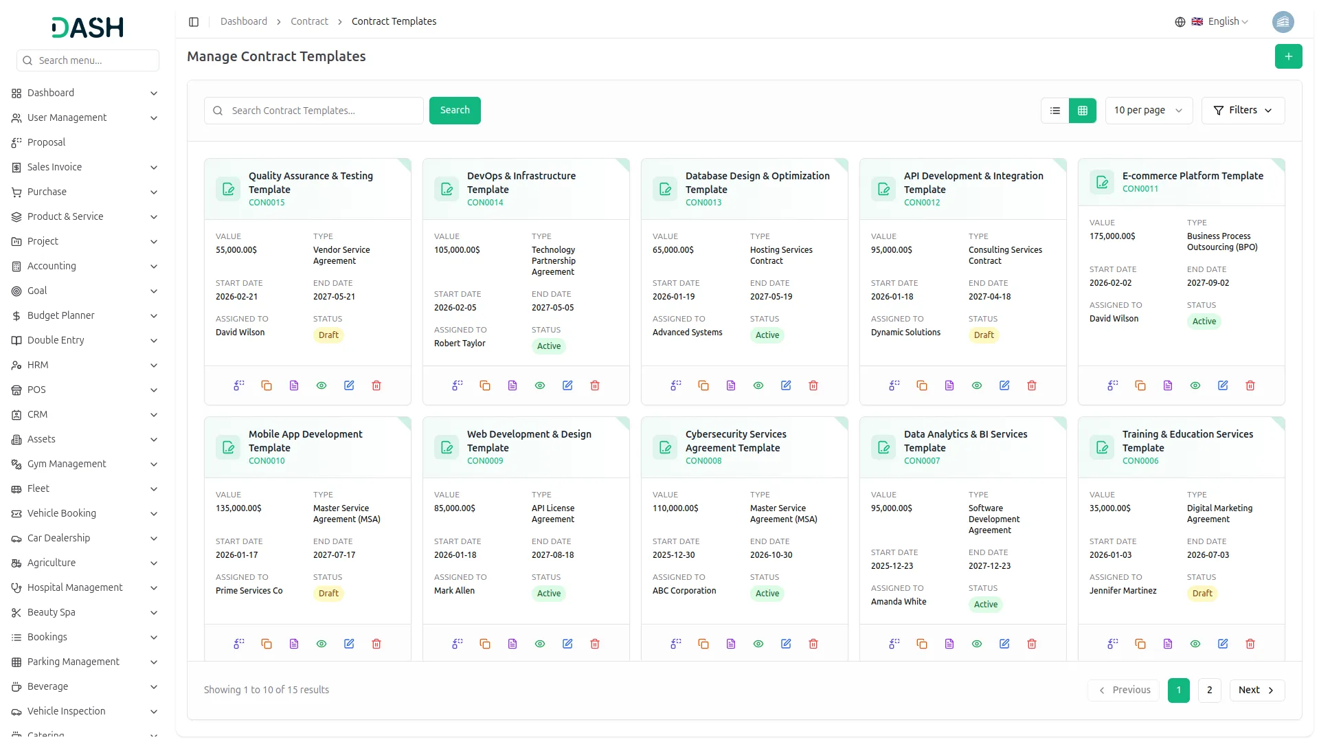 contract-template dash saas