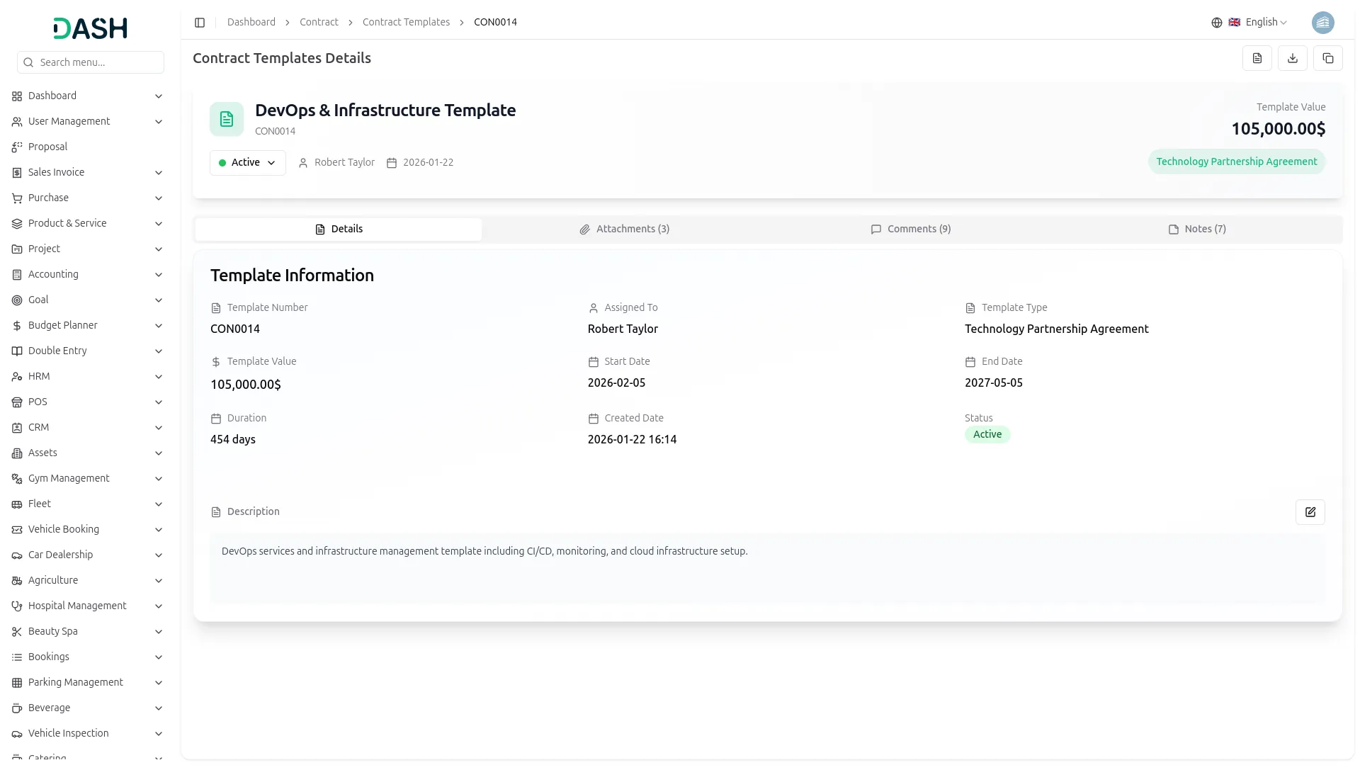contract-template dash saas