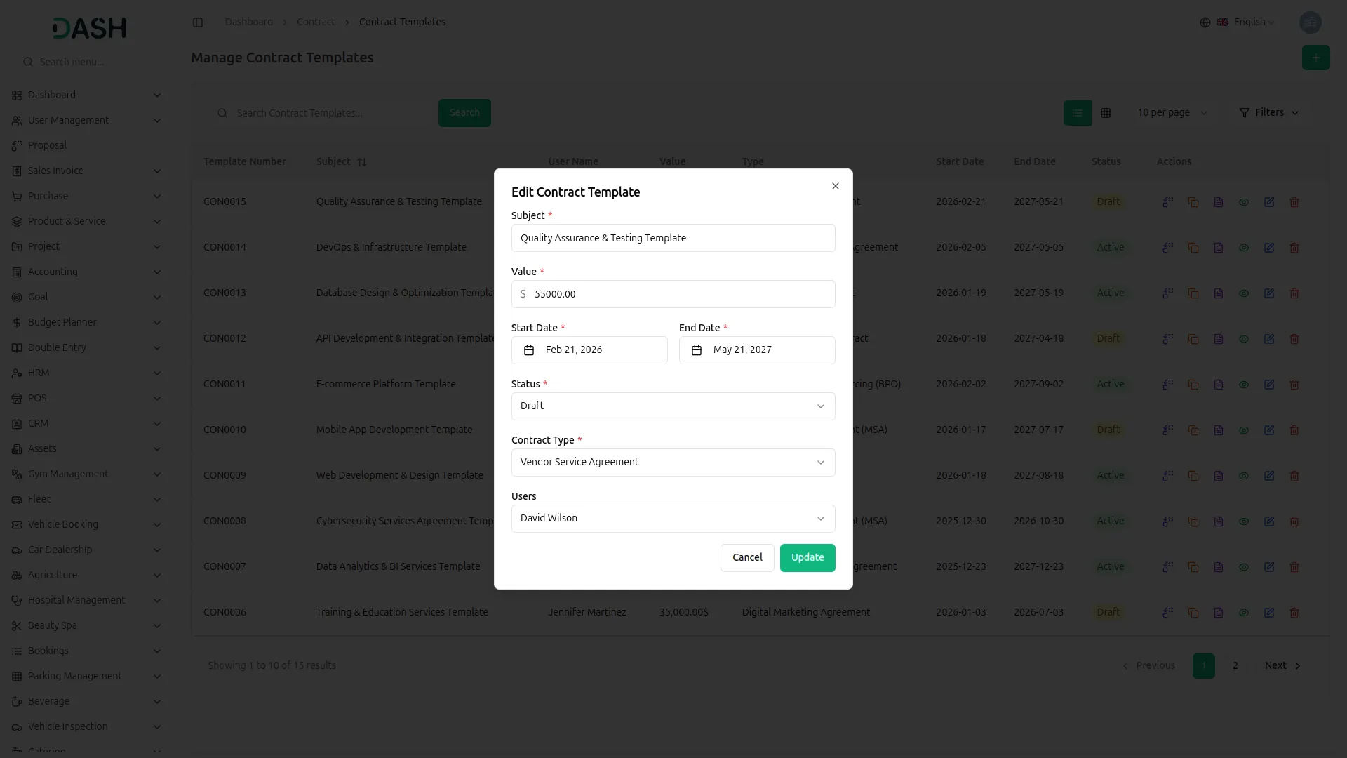 contract-template dash saas