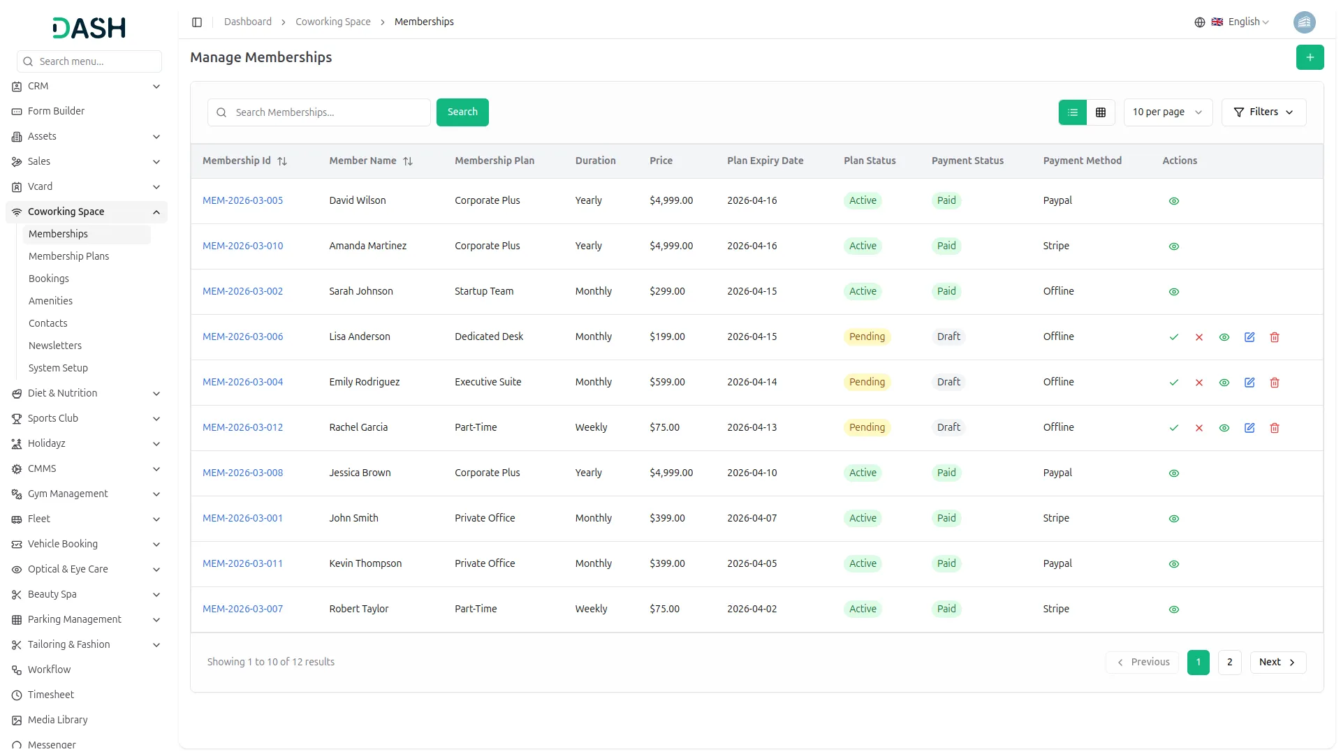 coworking space management