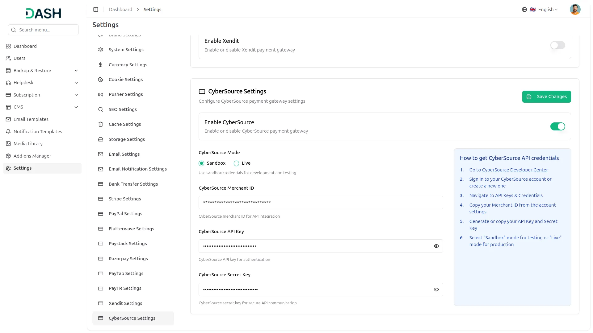 cysbersource dash saas