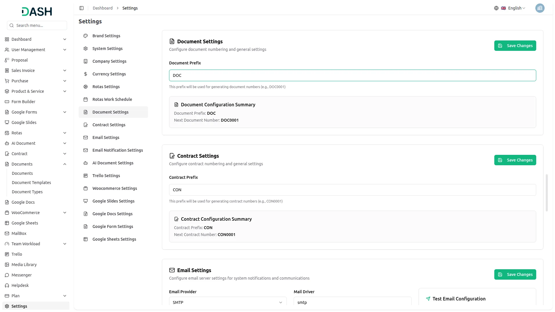detial documents integration