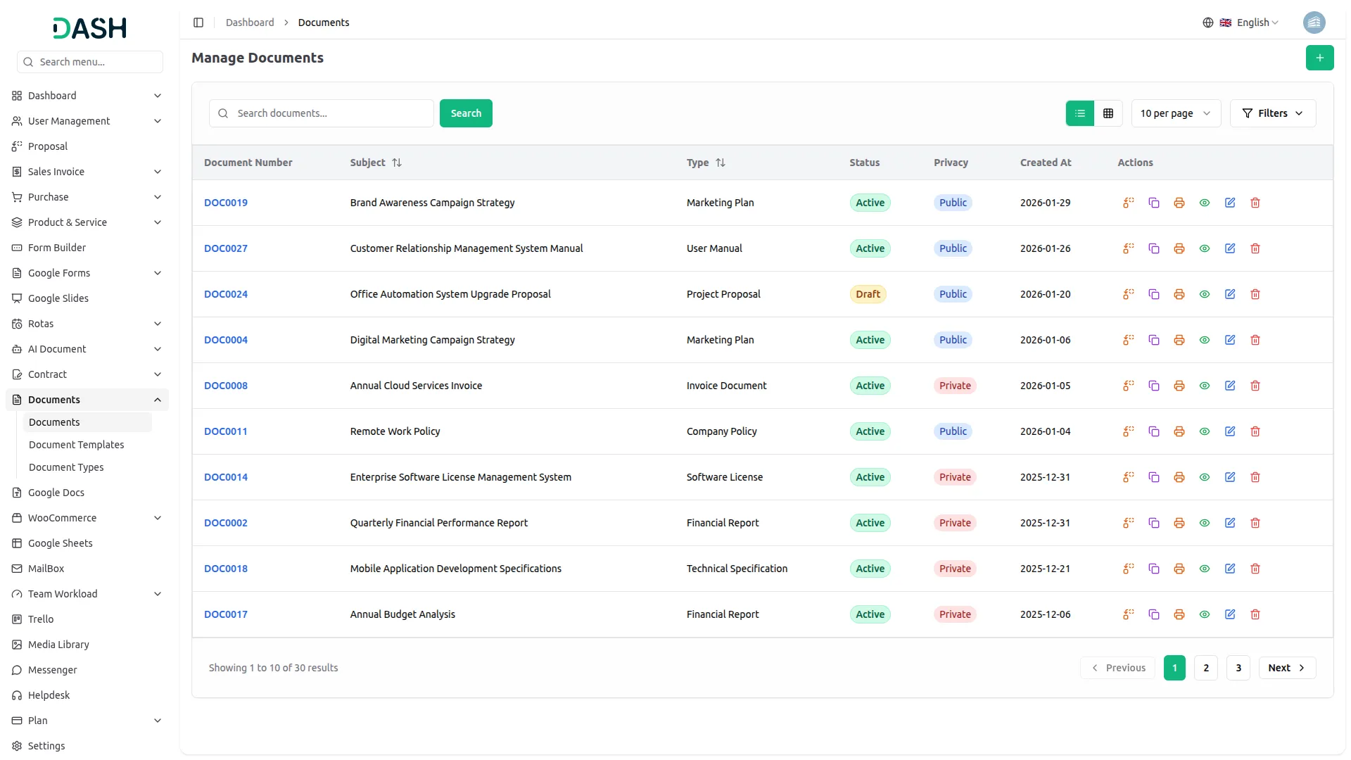 detial documents integration