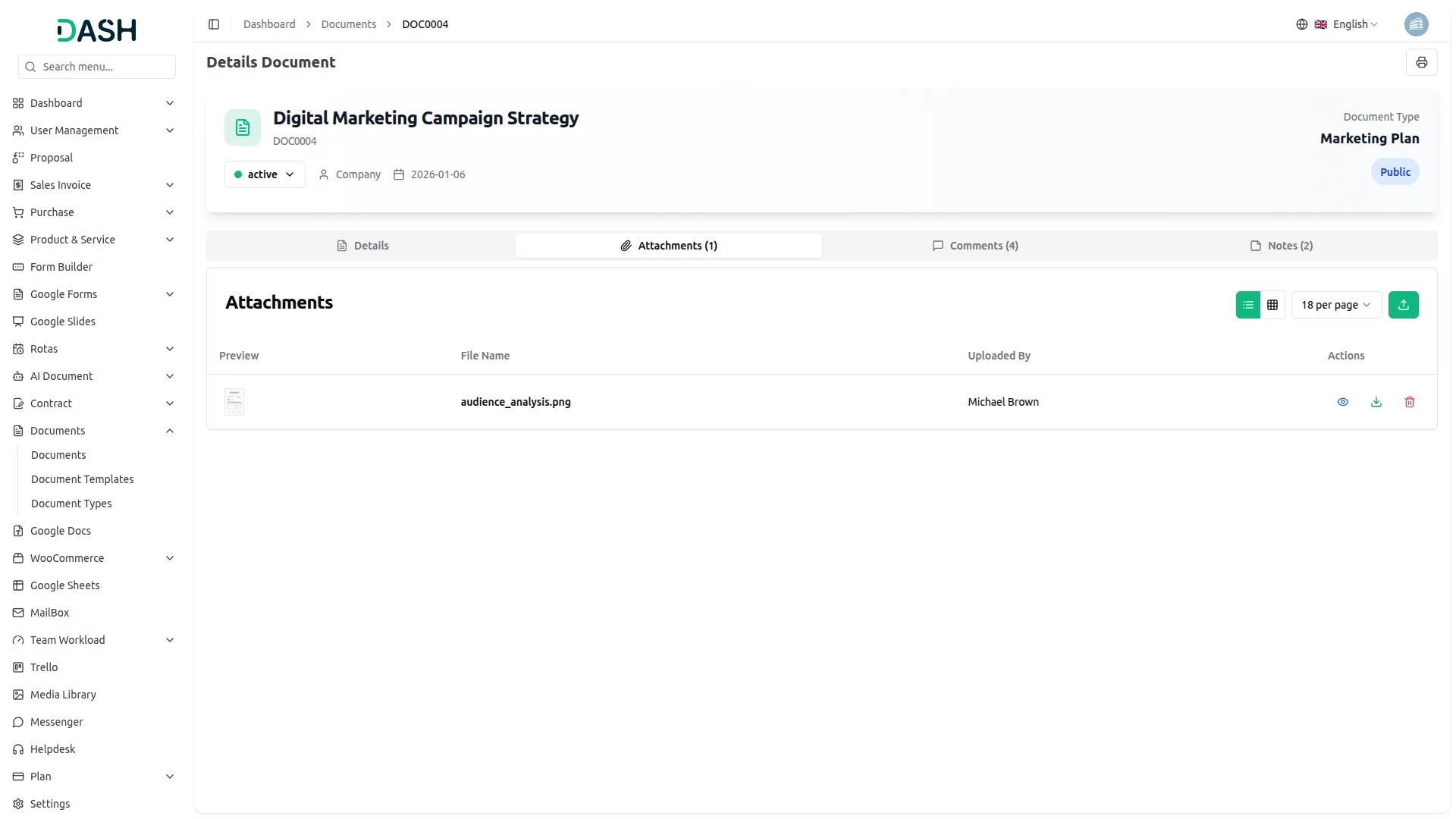 detial documents integration