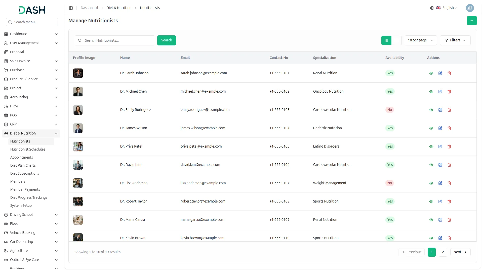 nutrition consultant