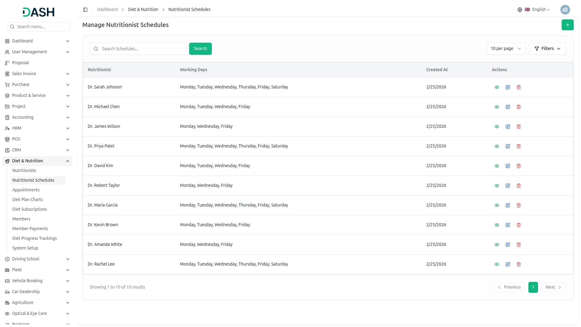 nutrition consultant