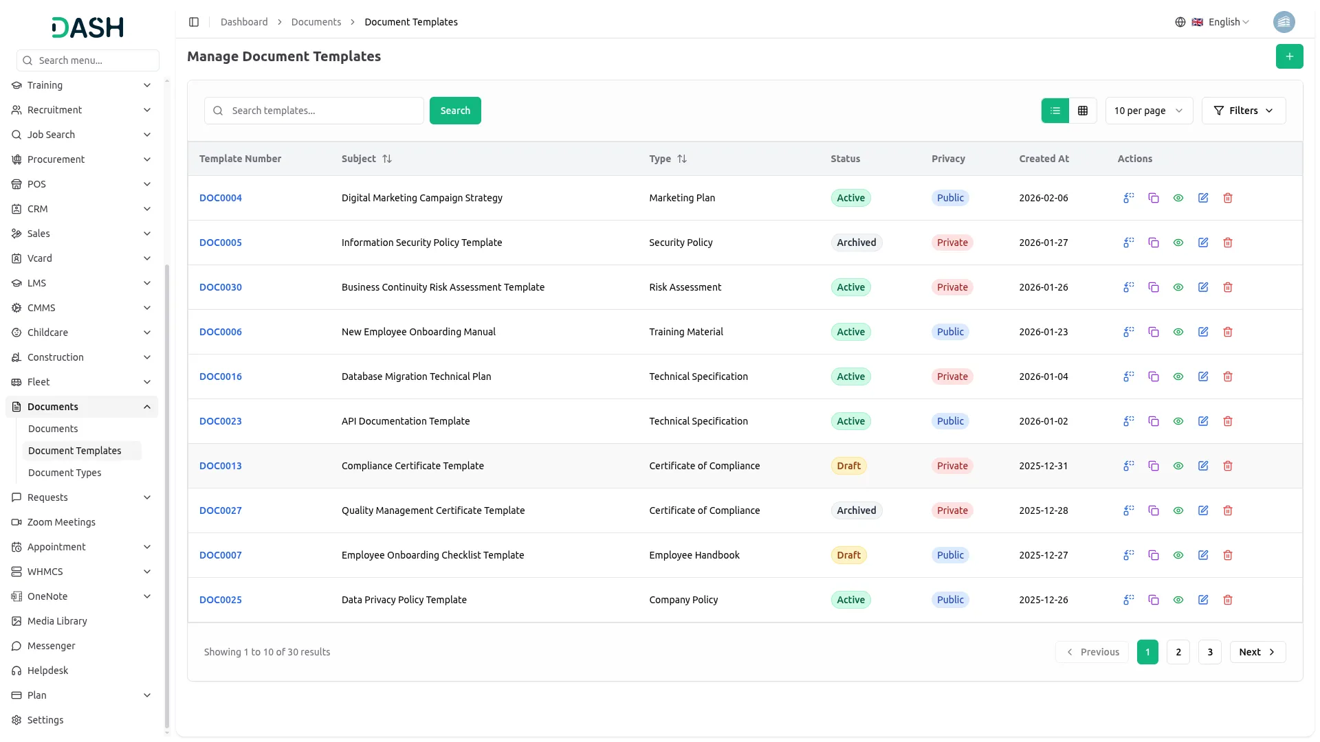detial documents integration