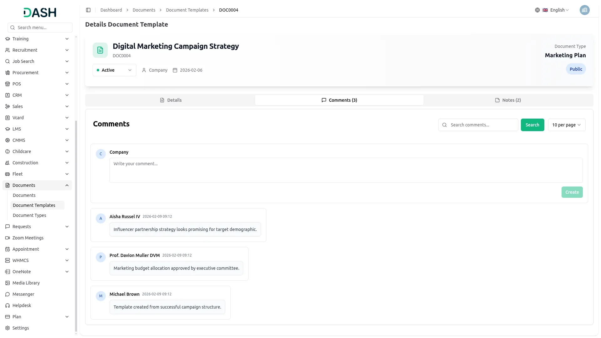 detial documents integration