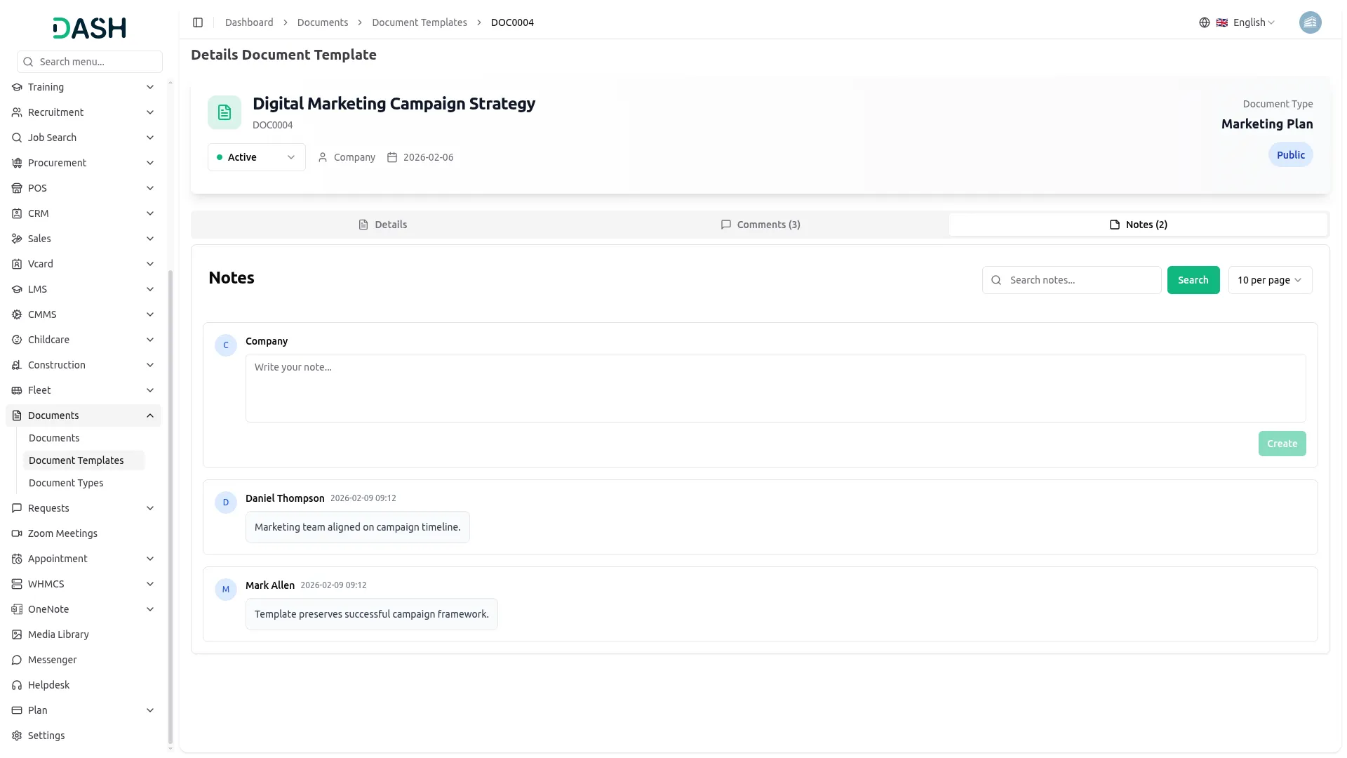 detial documents integration