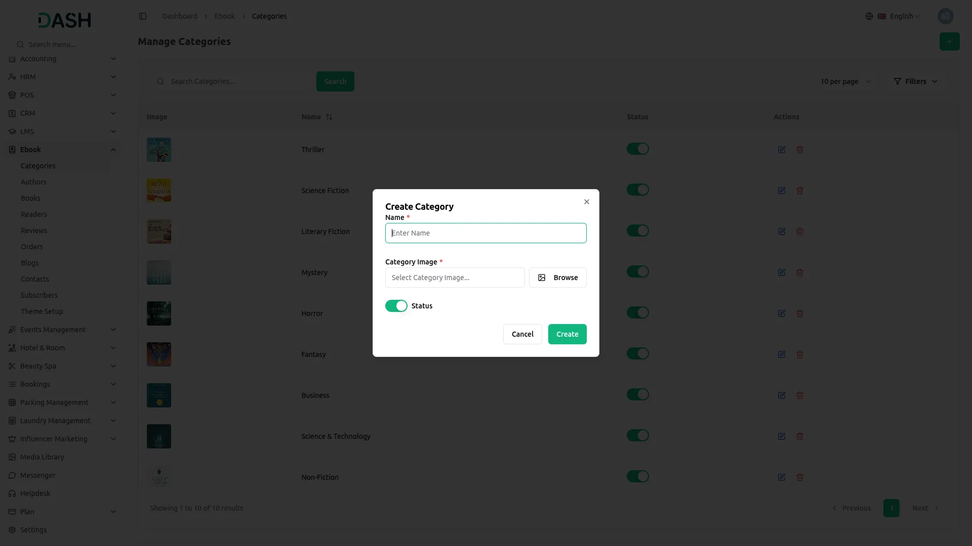 manage categories