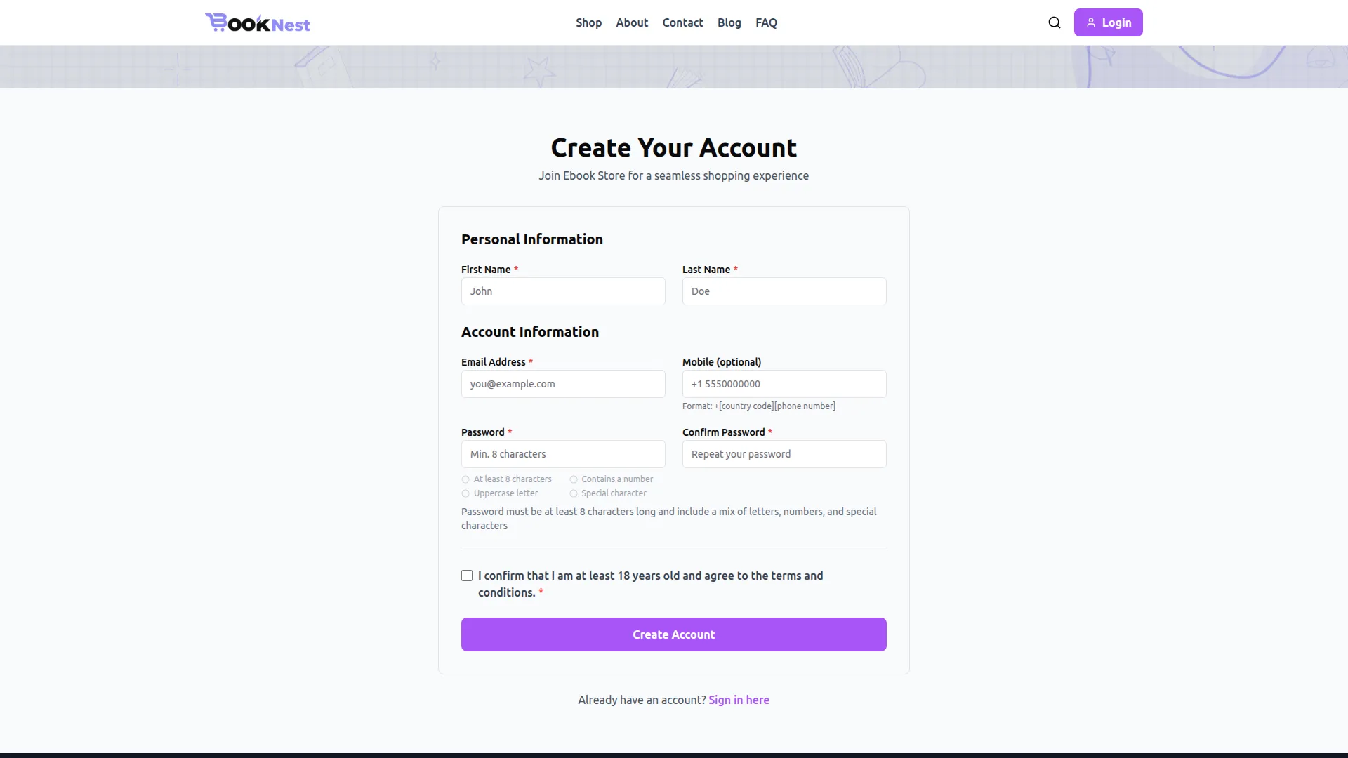 reader registration