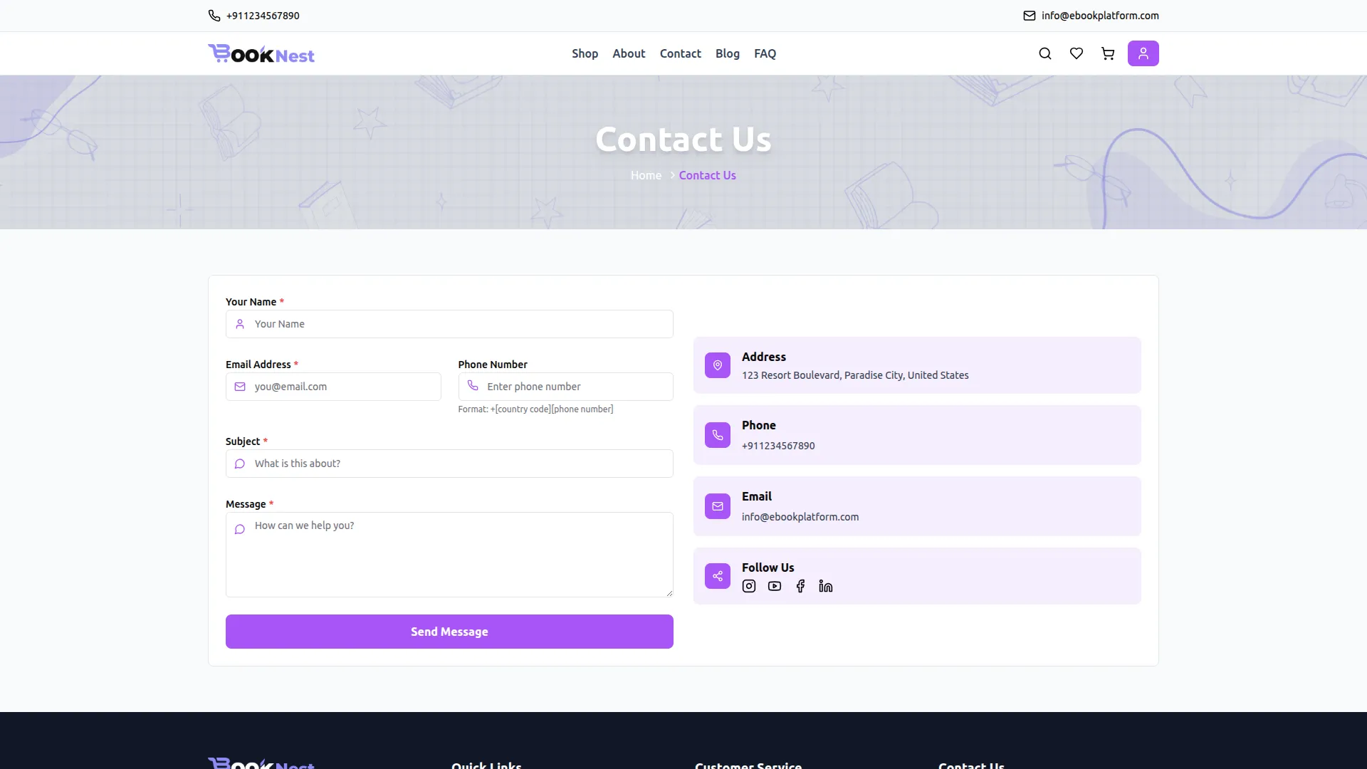 contact us form