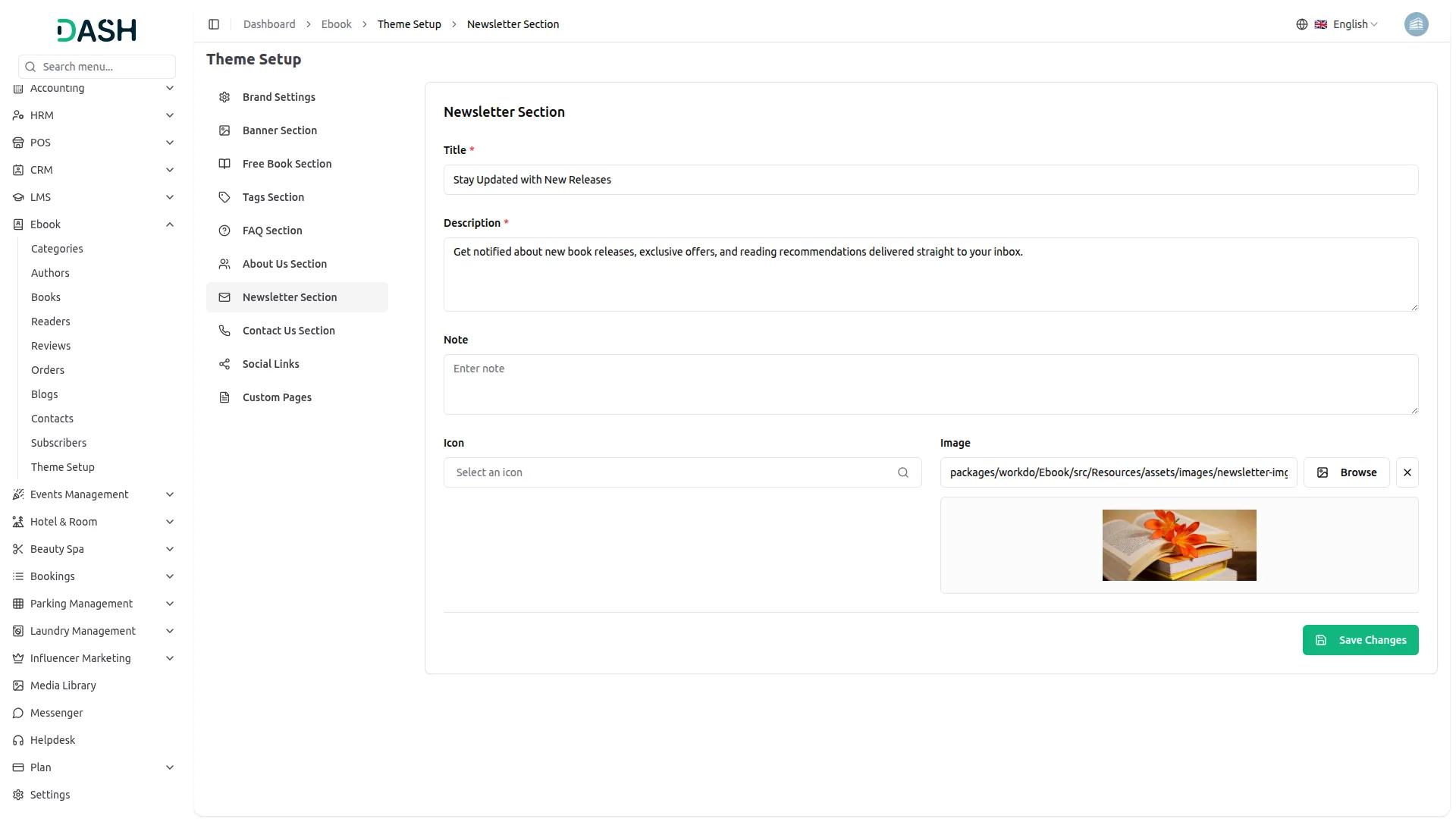 newsletter section