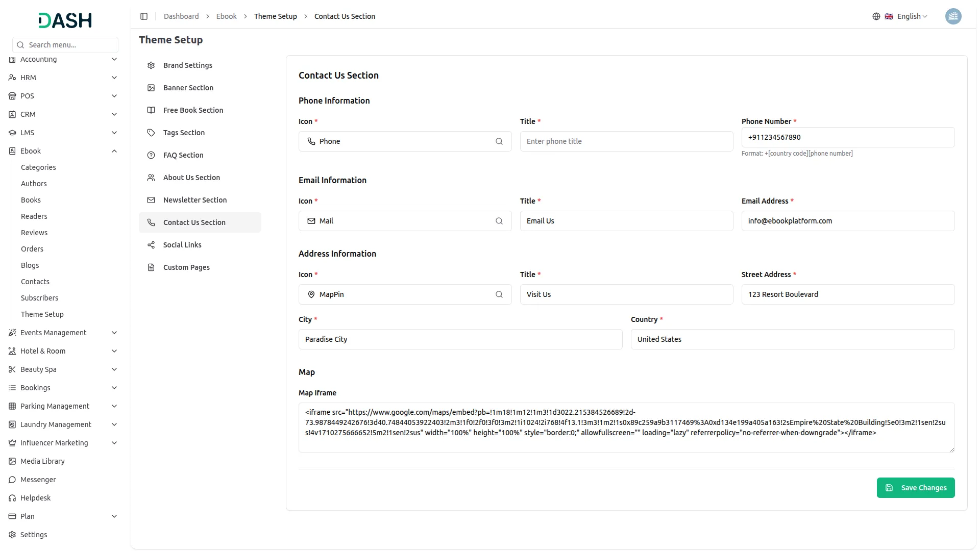 contact us section