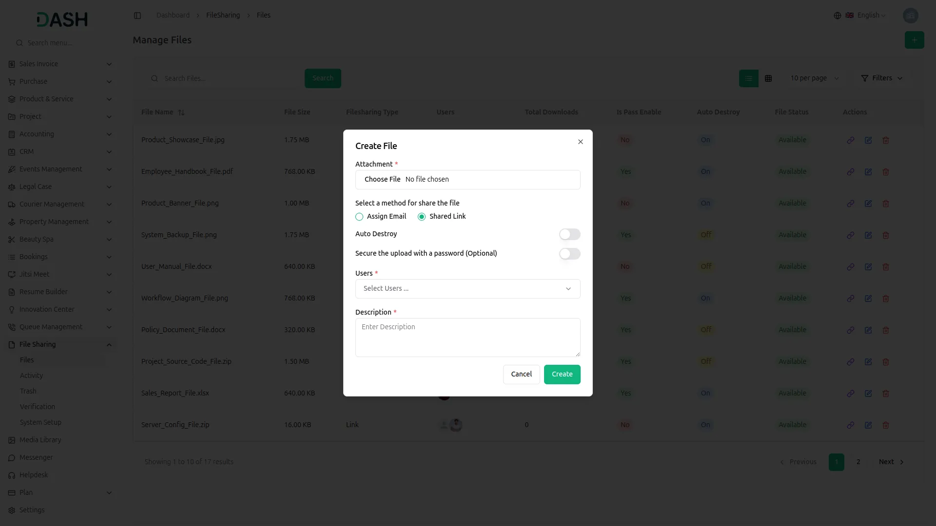 file sharing integration