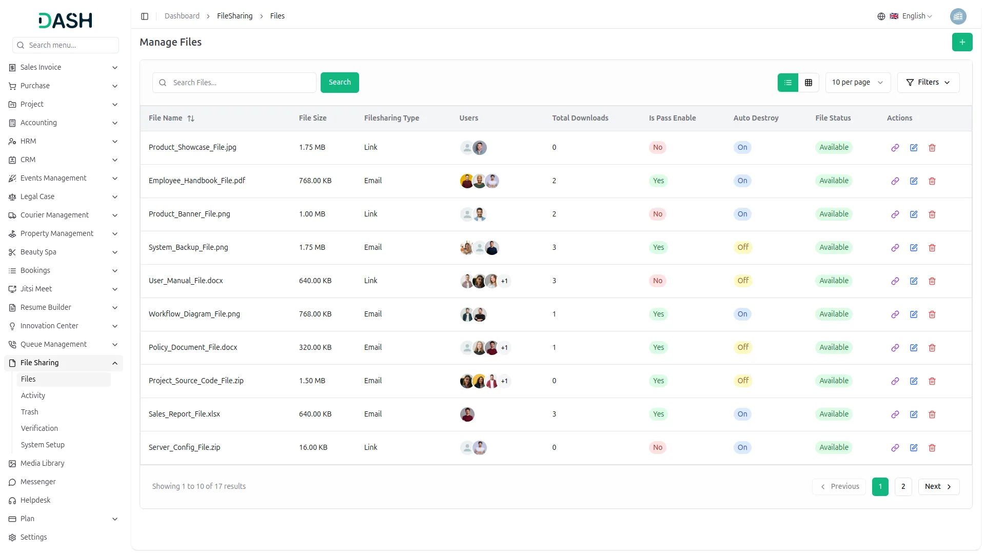 file sharing integration
