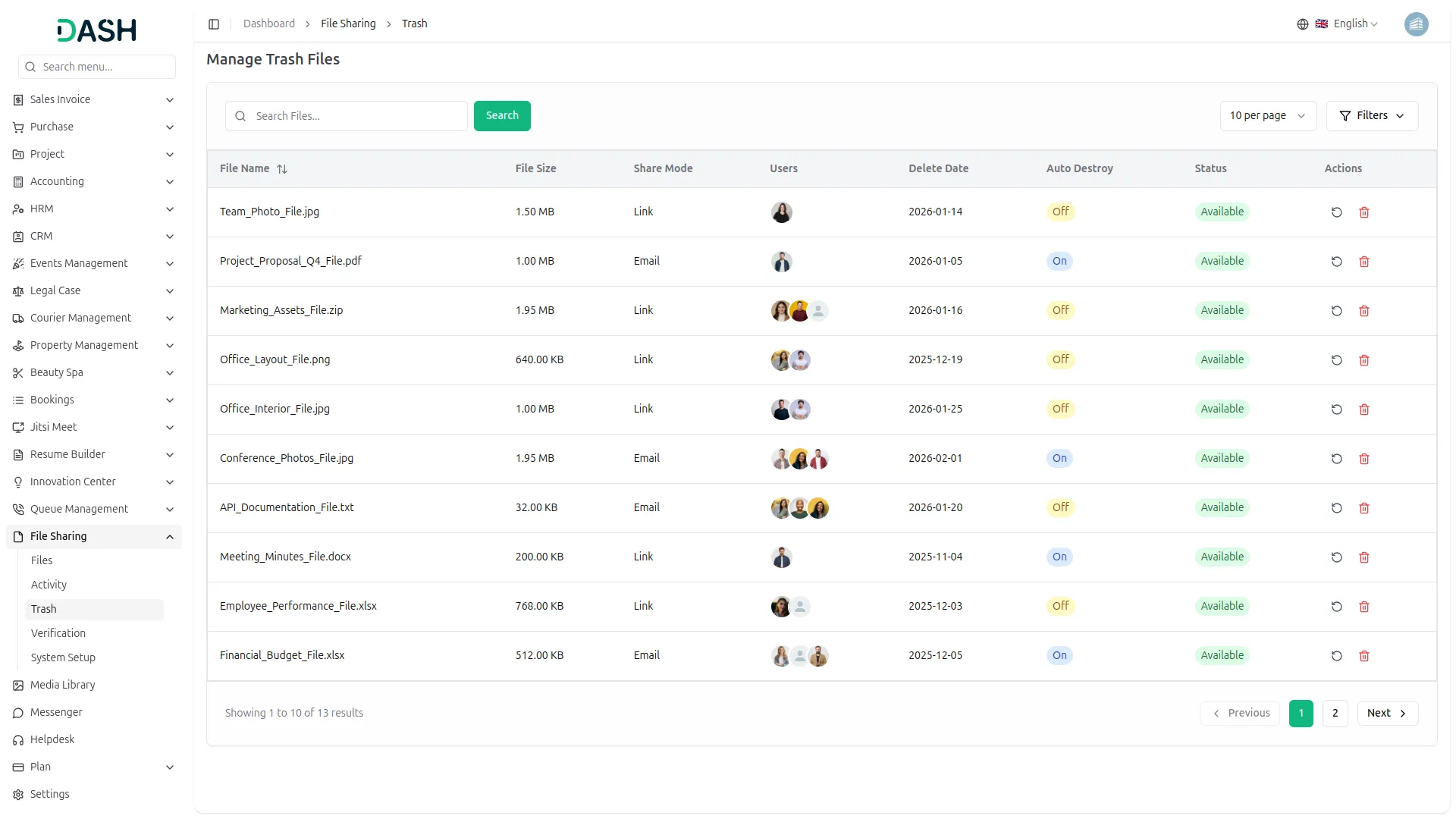 file sharing integration