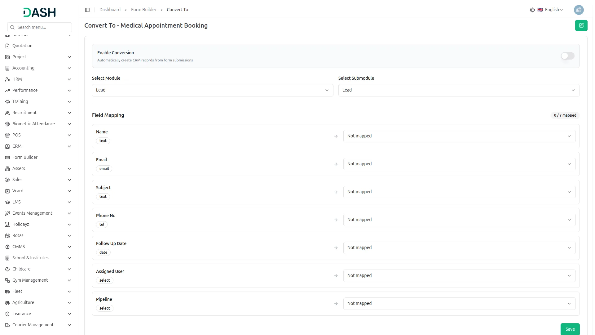 form-builder dash saas