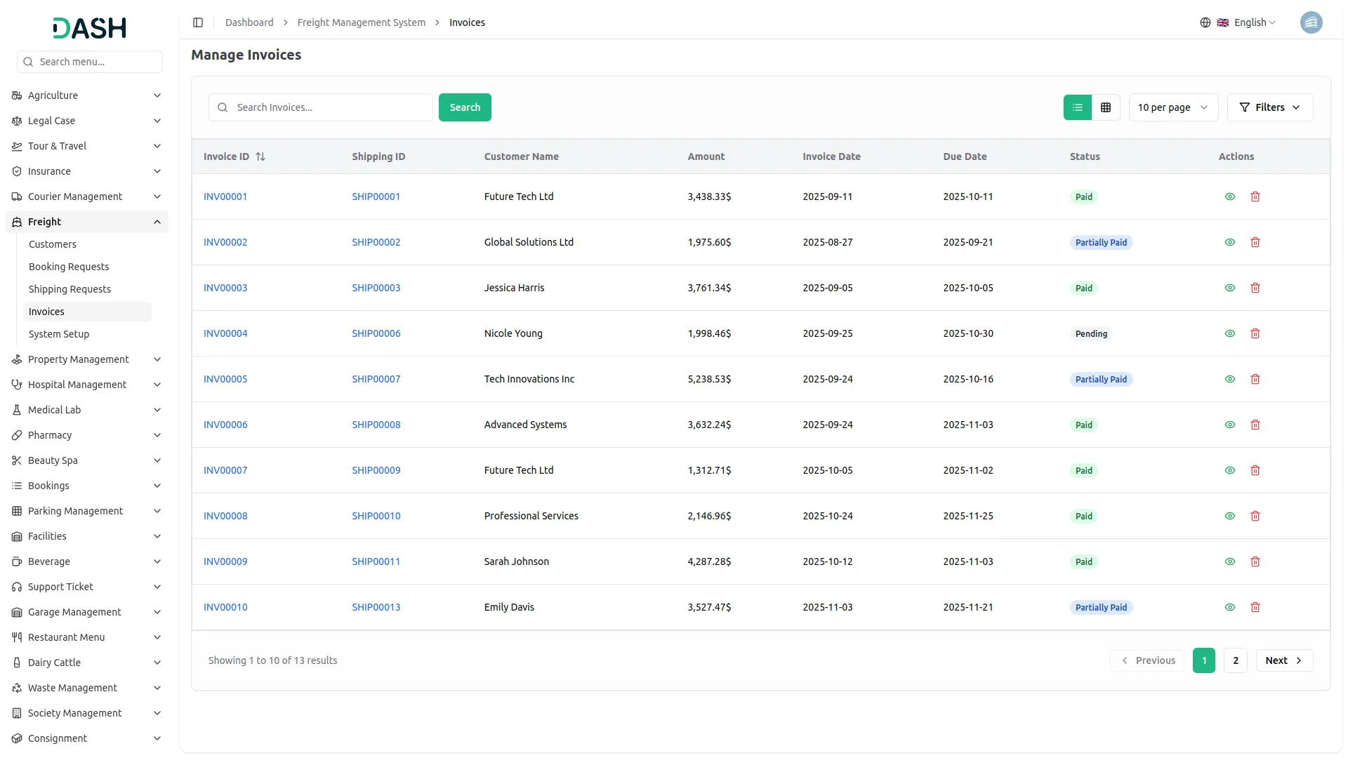 freight management system