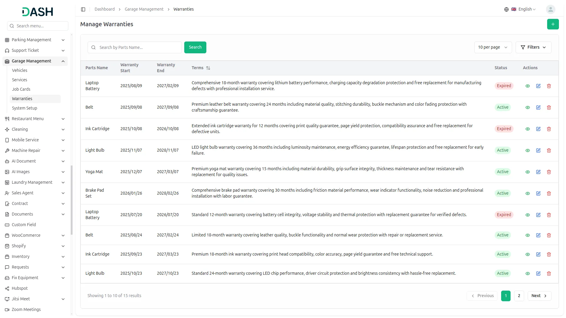 garage workshop management