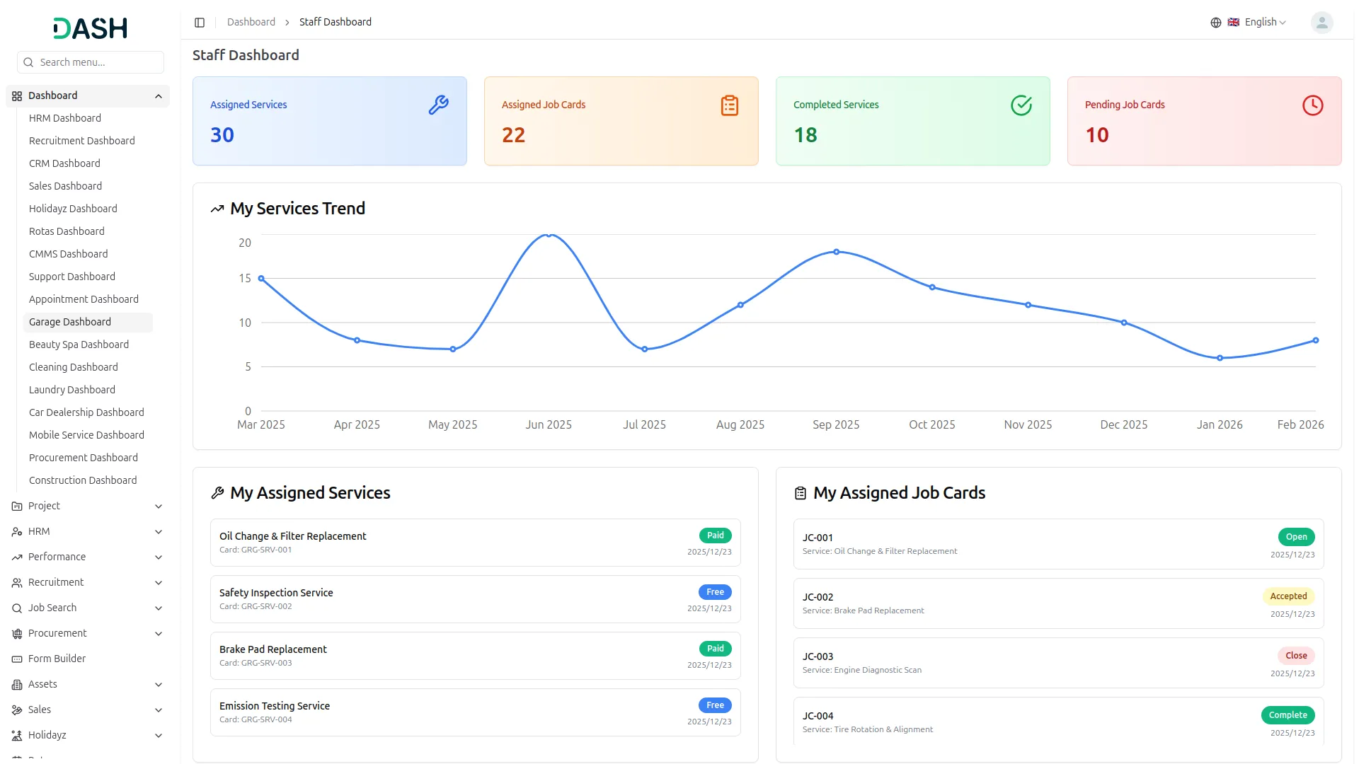 garage workshop management