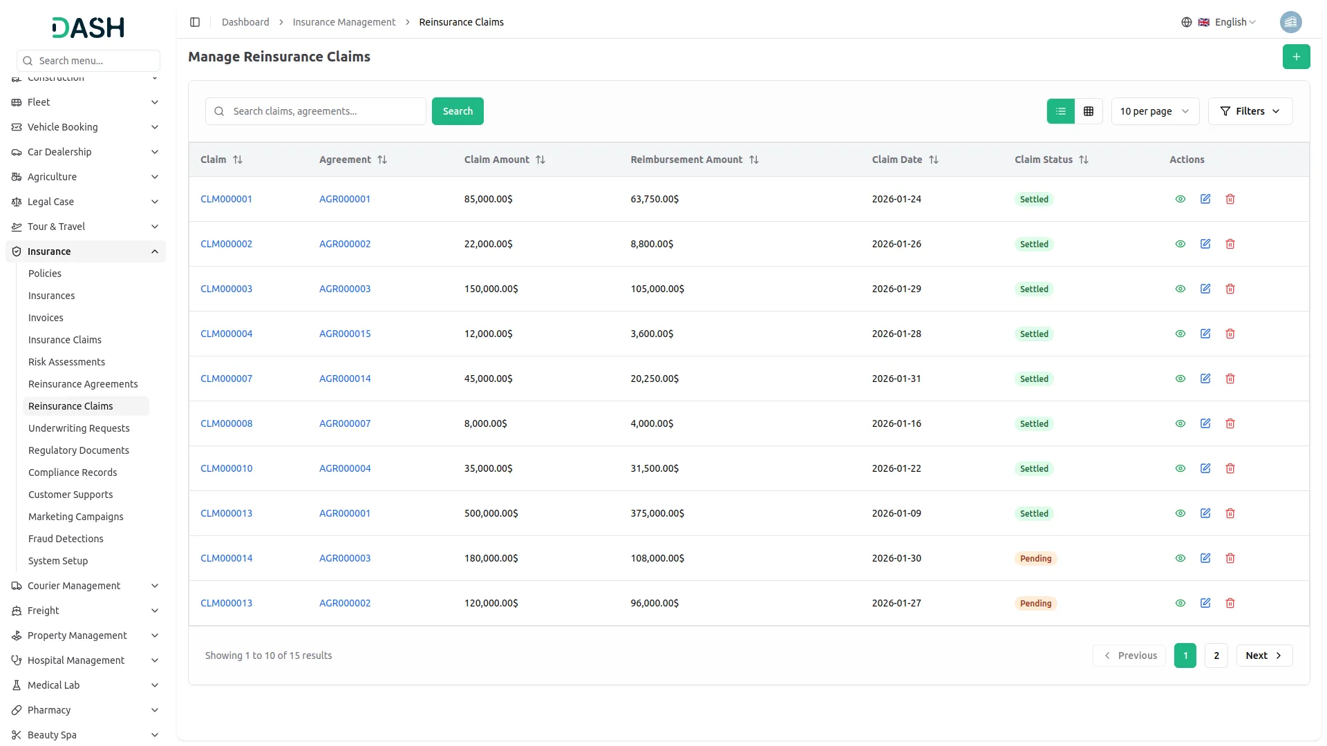 insurance management system