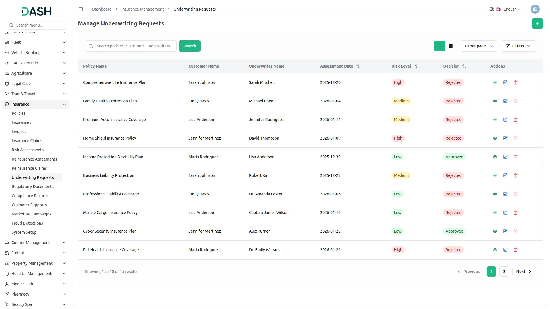 insurance management system