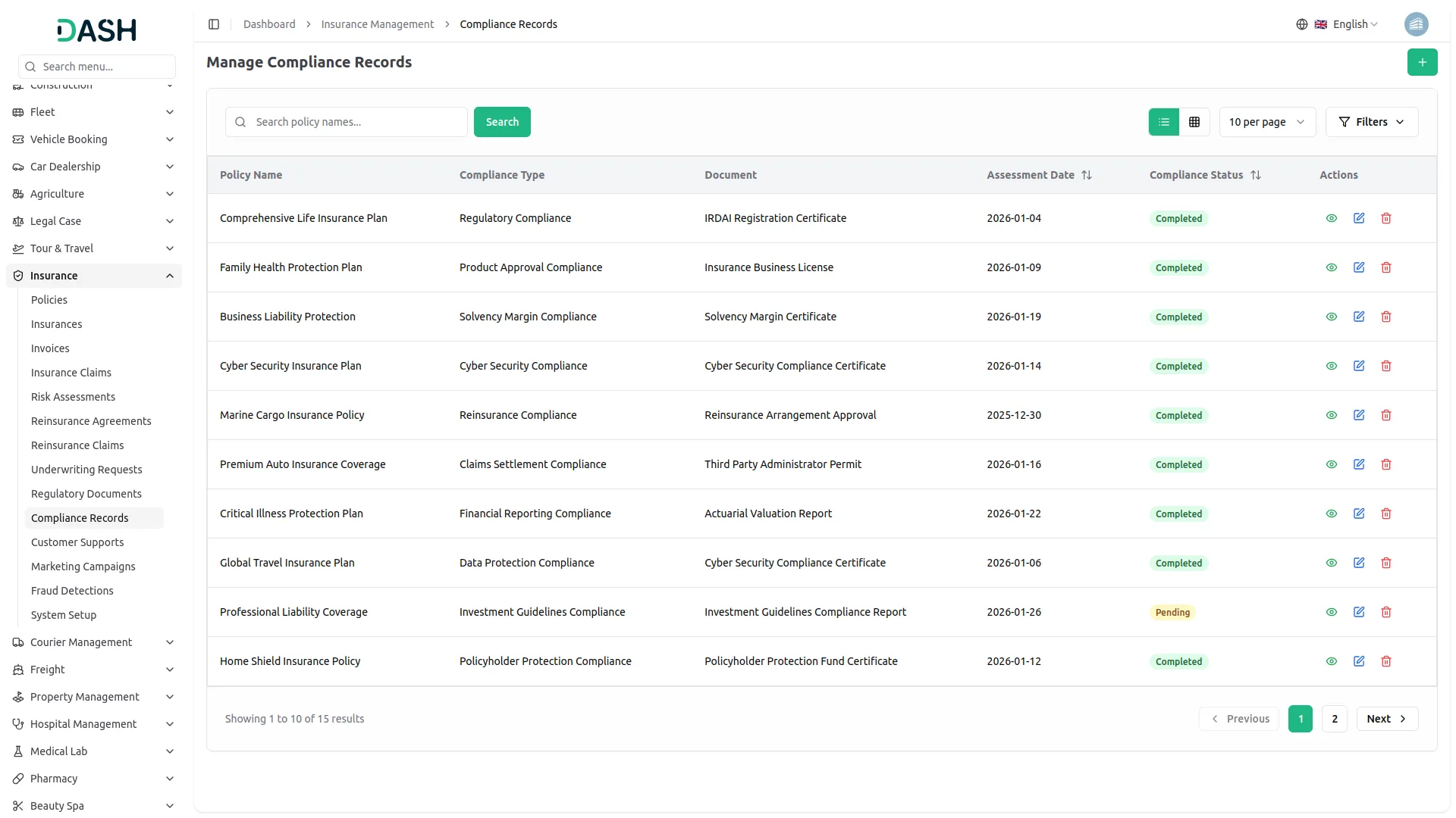 insurance management system
