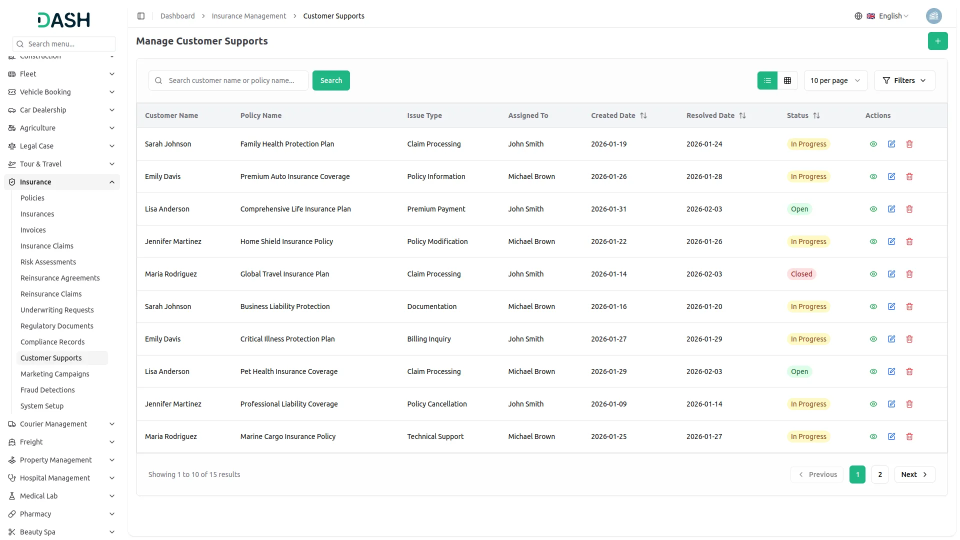 insurance management system