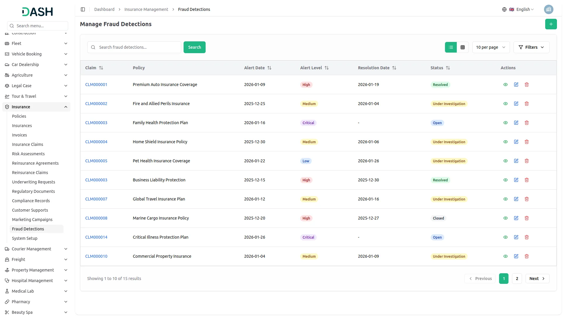 insurance management system
