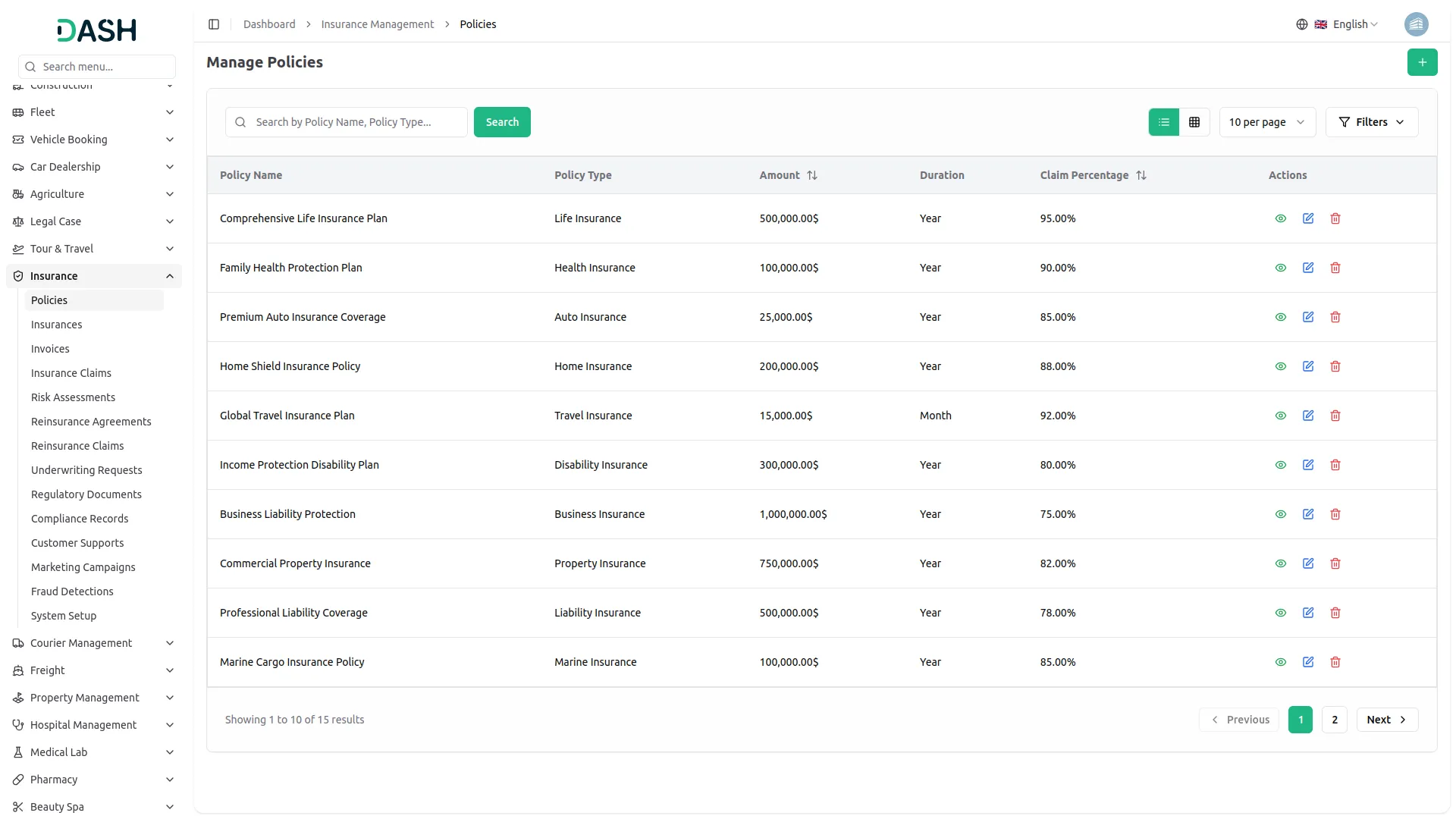 insurance management system