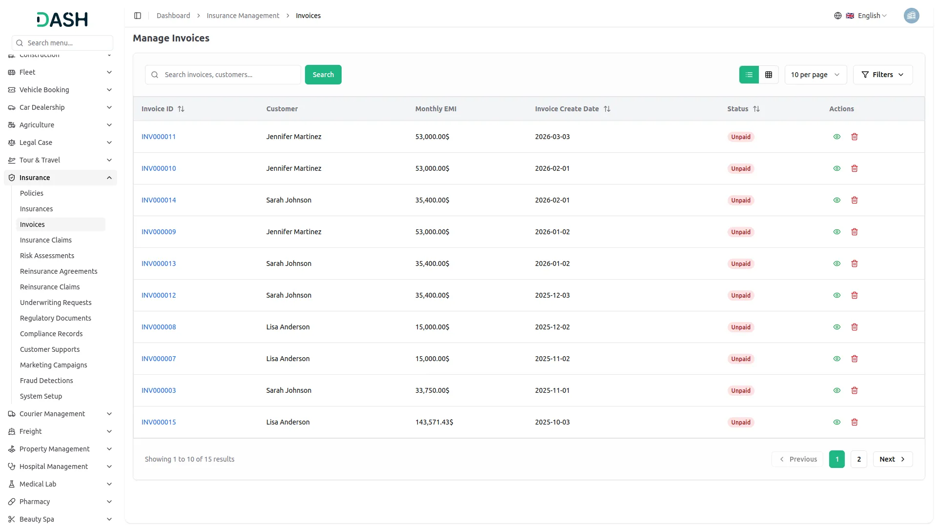 insurance management system