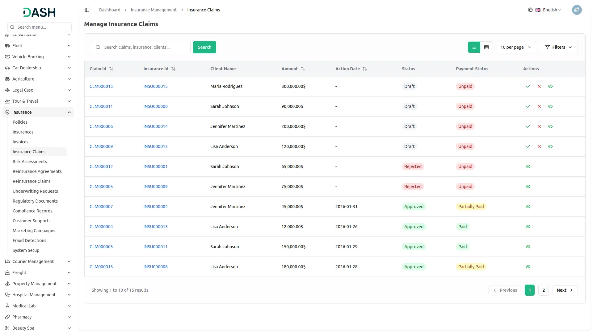 insurance management system