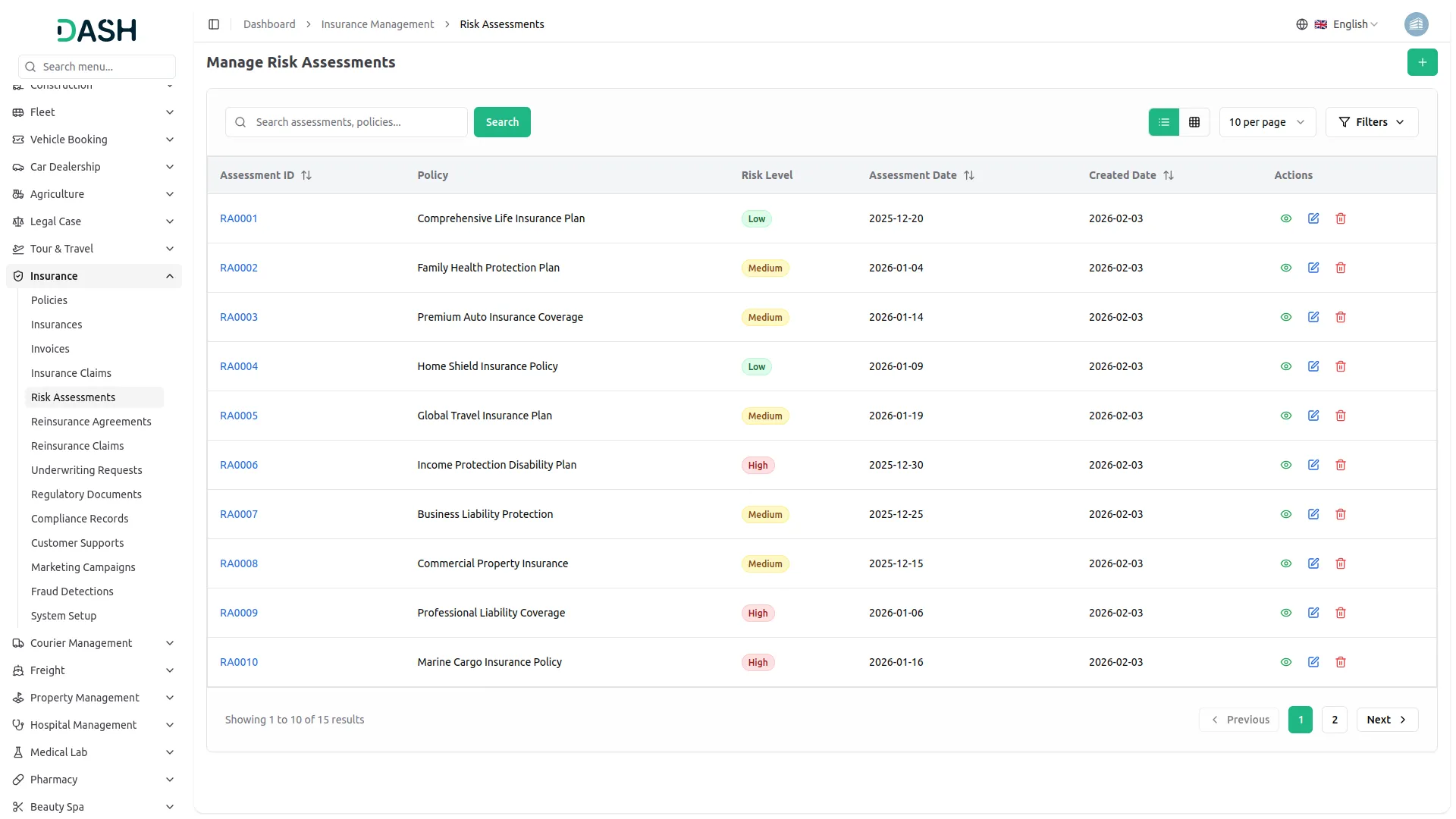insurance management system