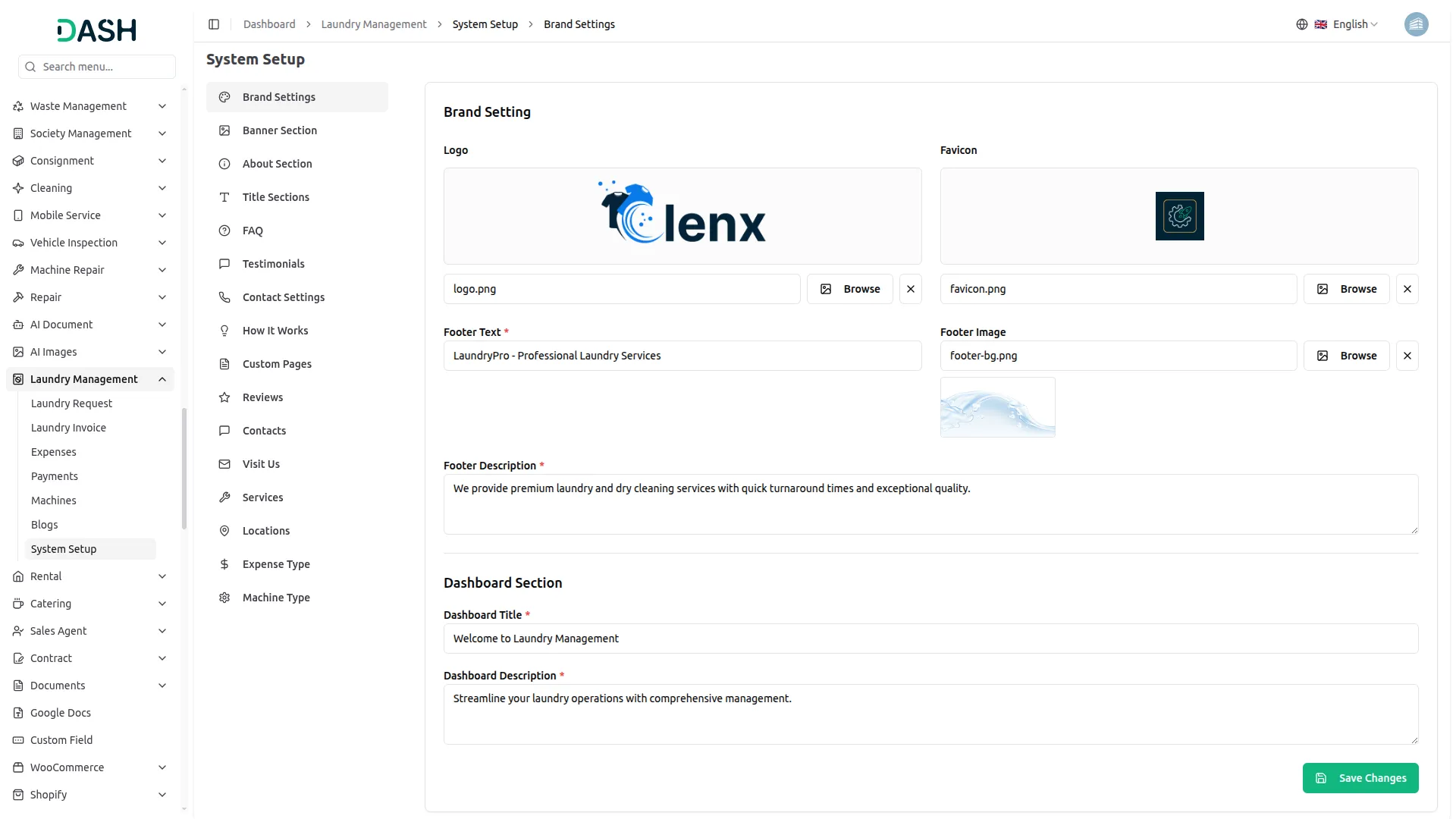 laundry management integration