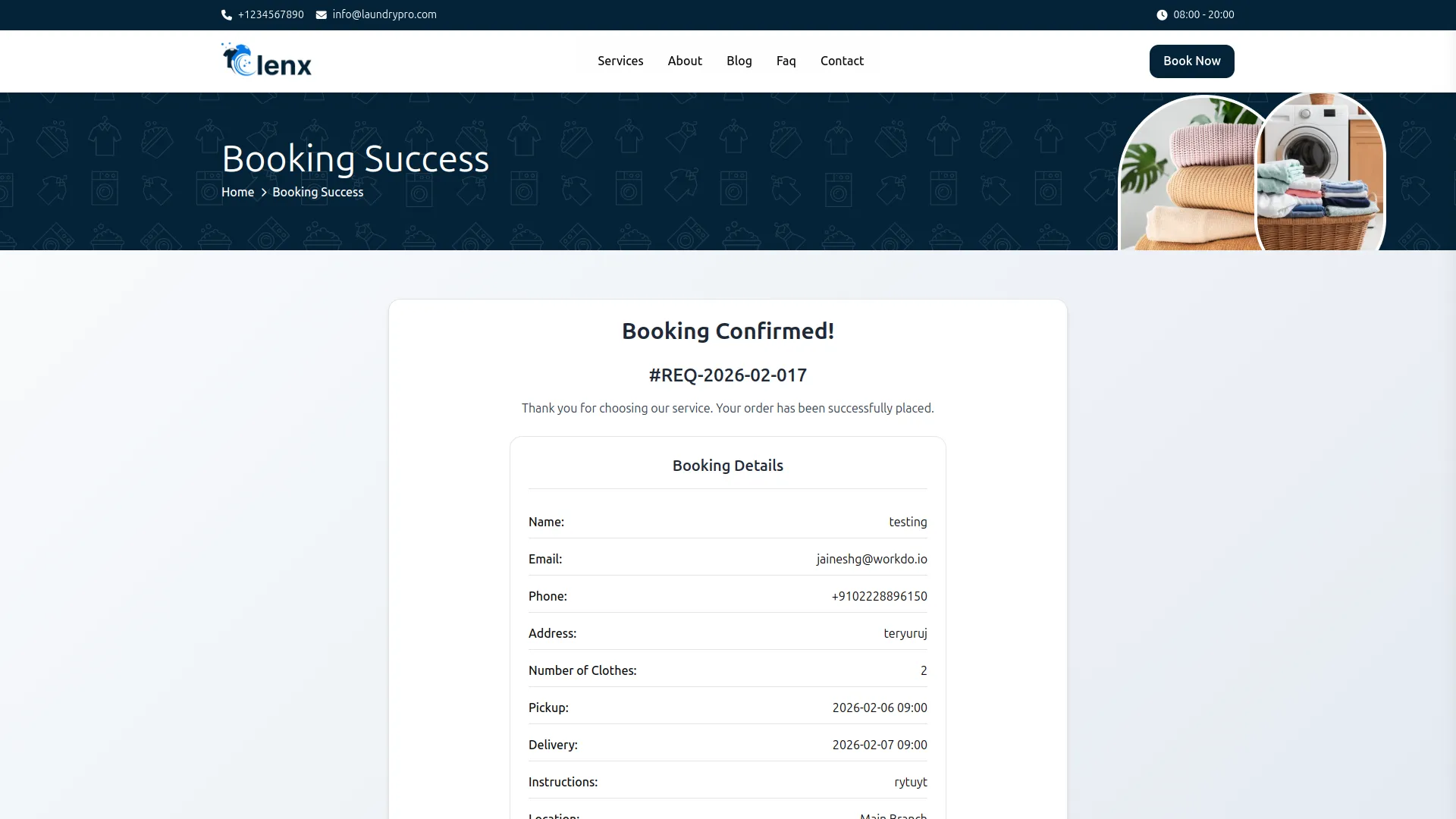 laundry management integration