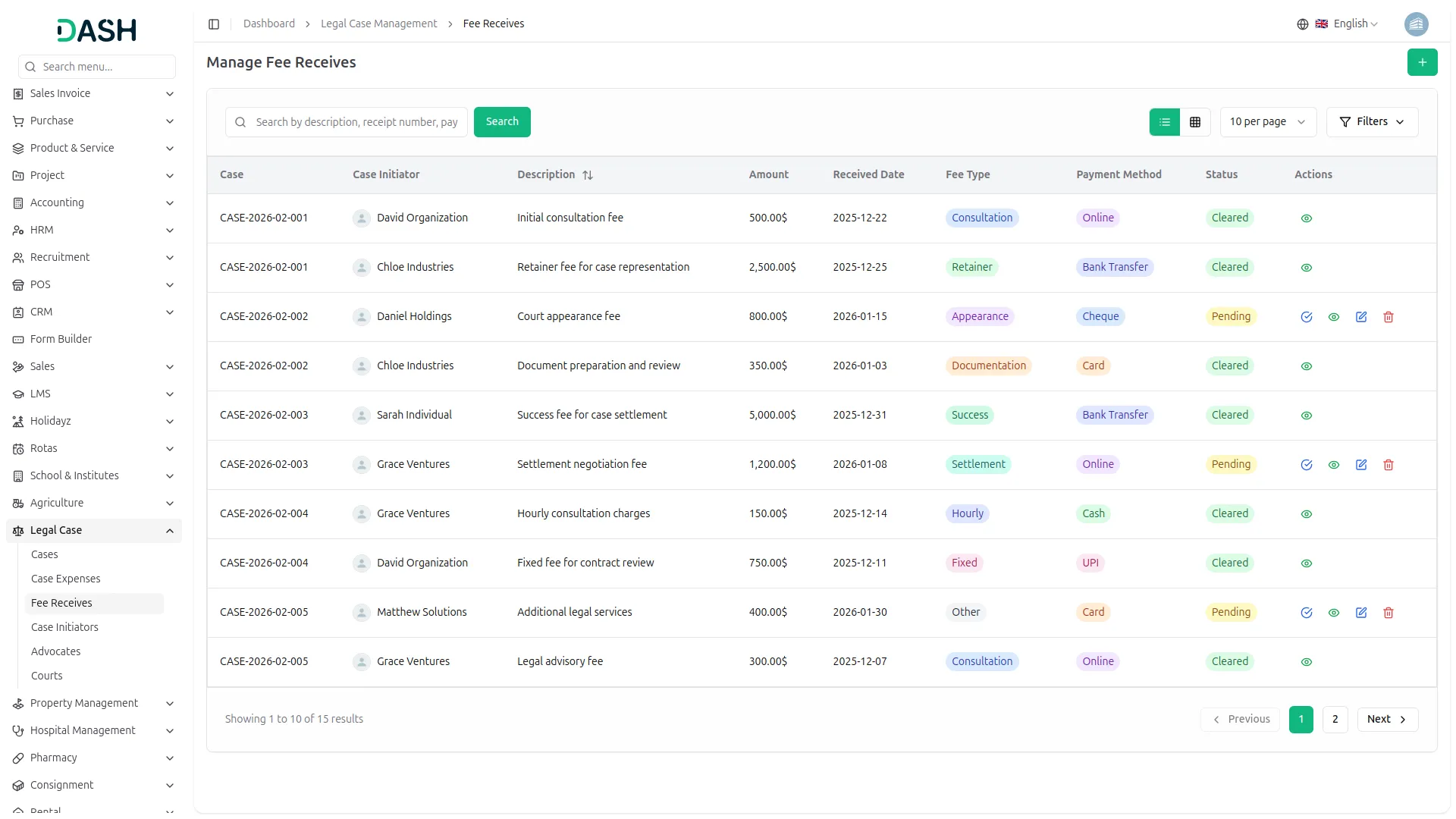 legal case management